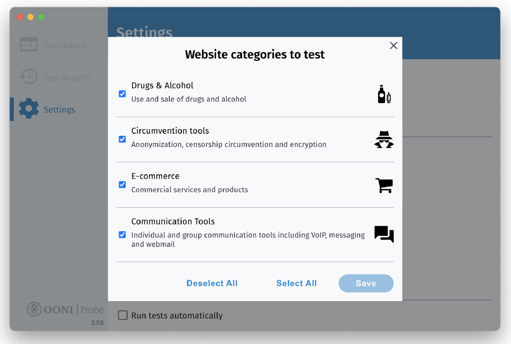 Website categories